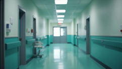 a tranquil hospital hallway 