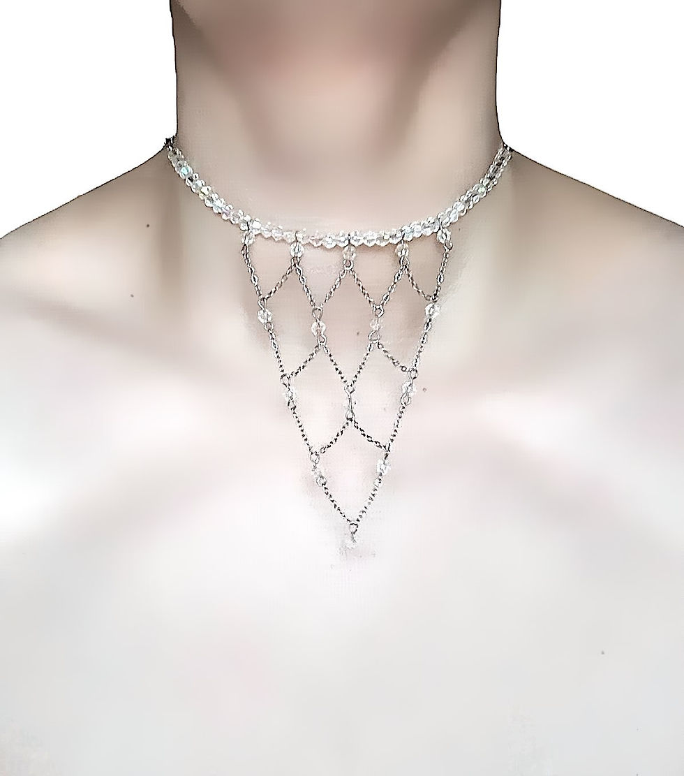 Miniature : Crystal Web Choker Necklace