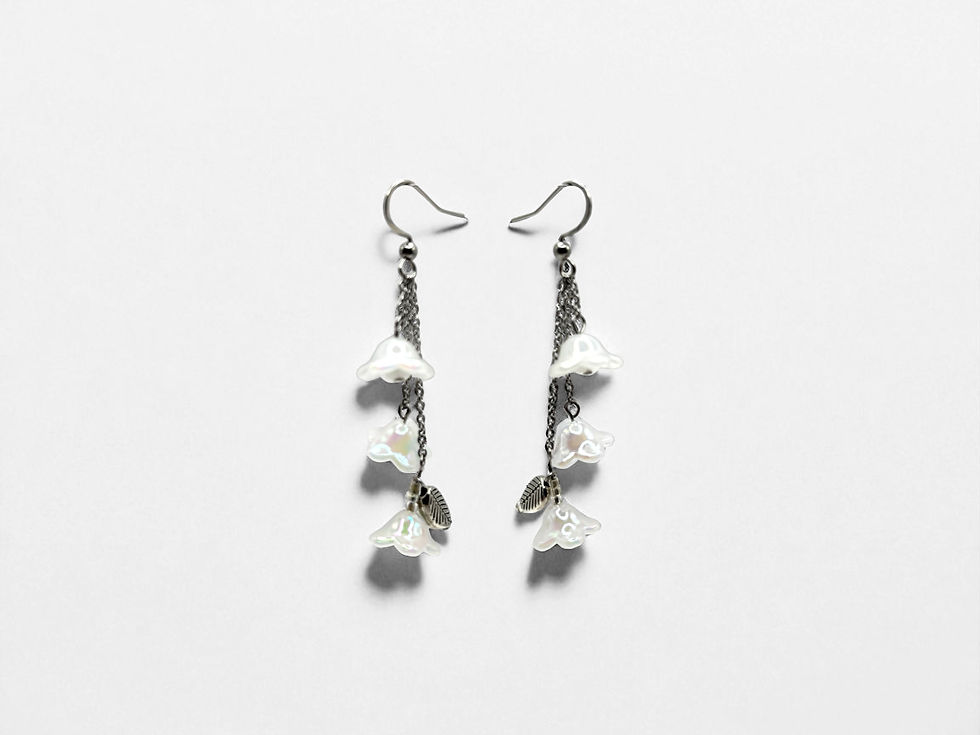 Thumbnail: Ghostbell Garden Drop Earrings 