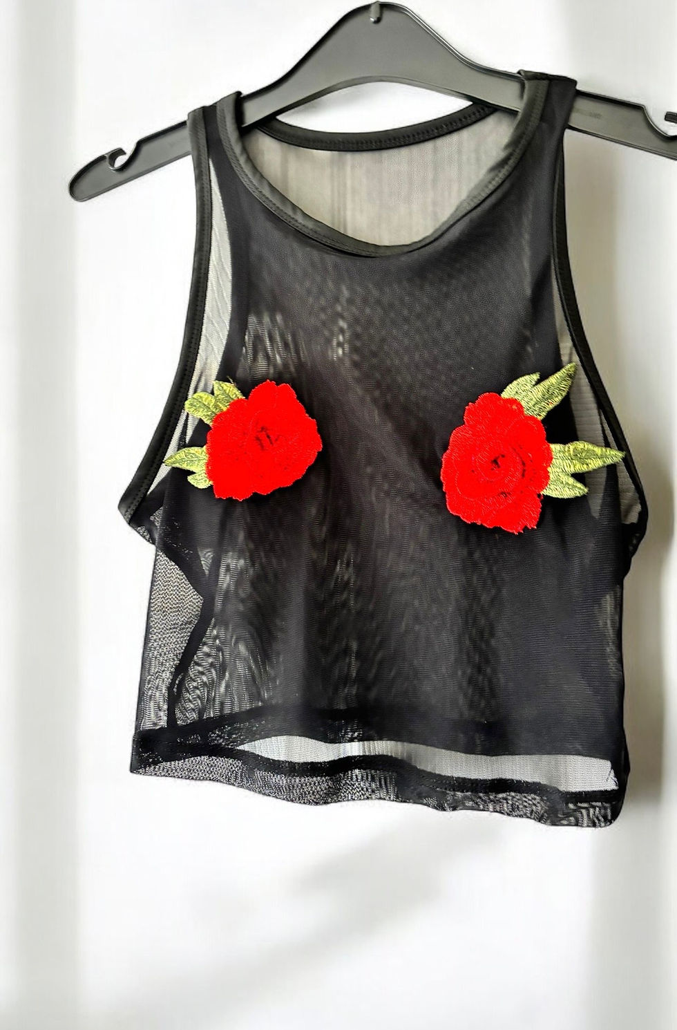 Miniatura: Femme Fatale Black Mesh Tank Top