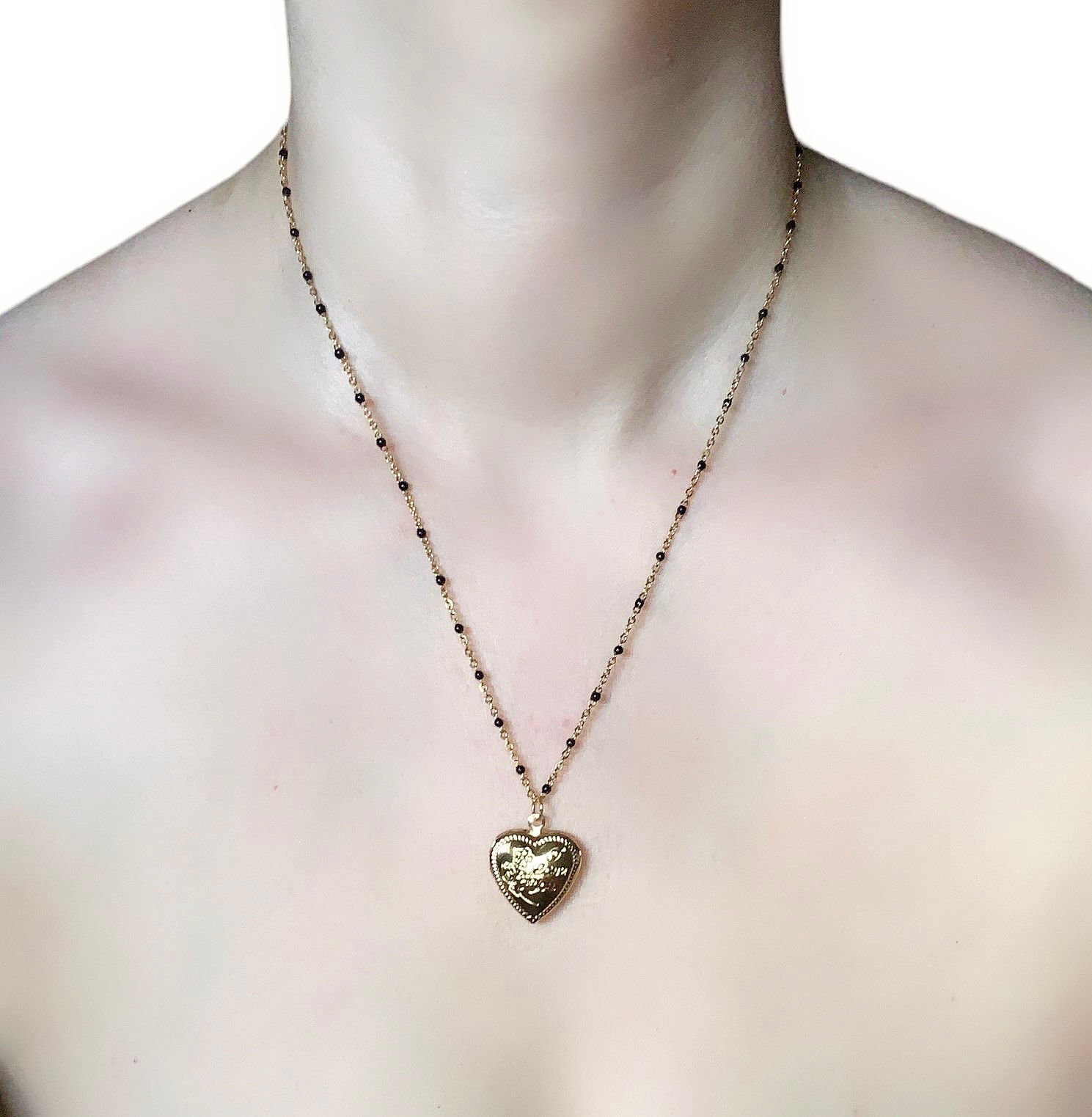 Locket Beaded Necklace