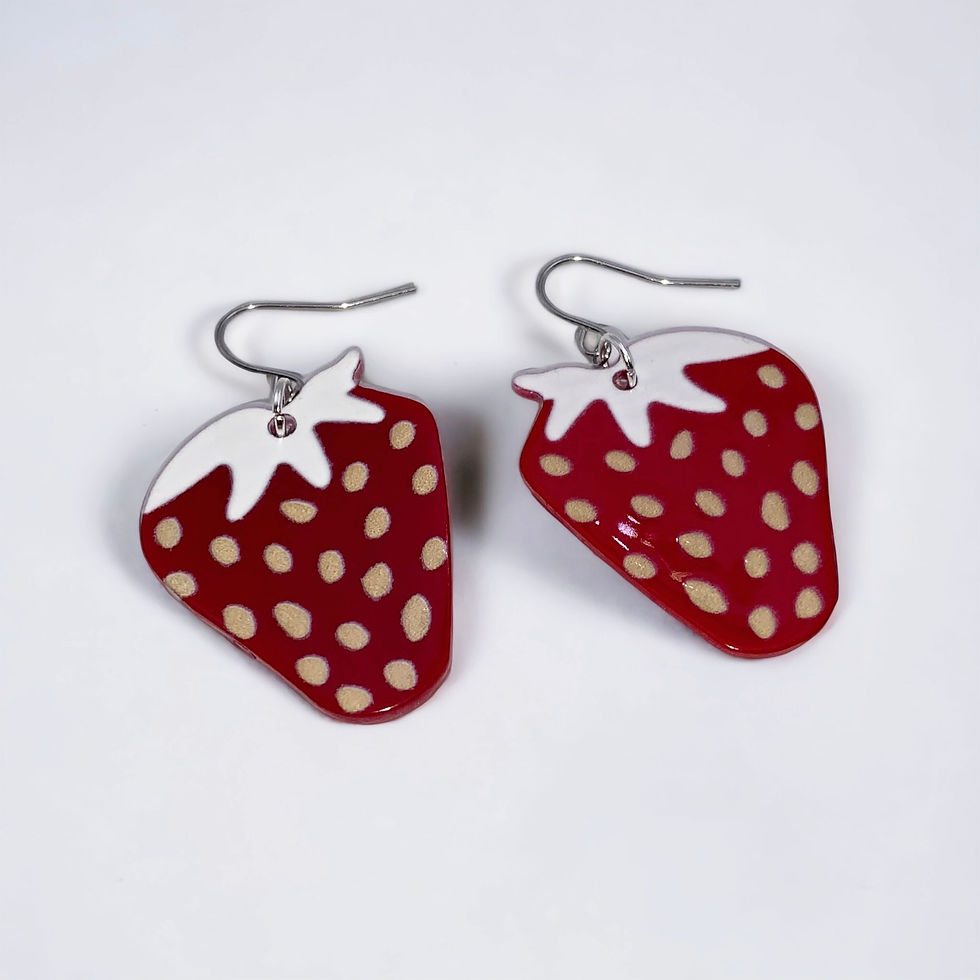 Miniatyrbild: Acrylic Strawberry Earrings