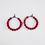 Miniatura: Red Glass Hoop Earrings