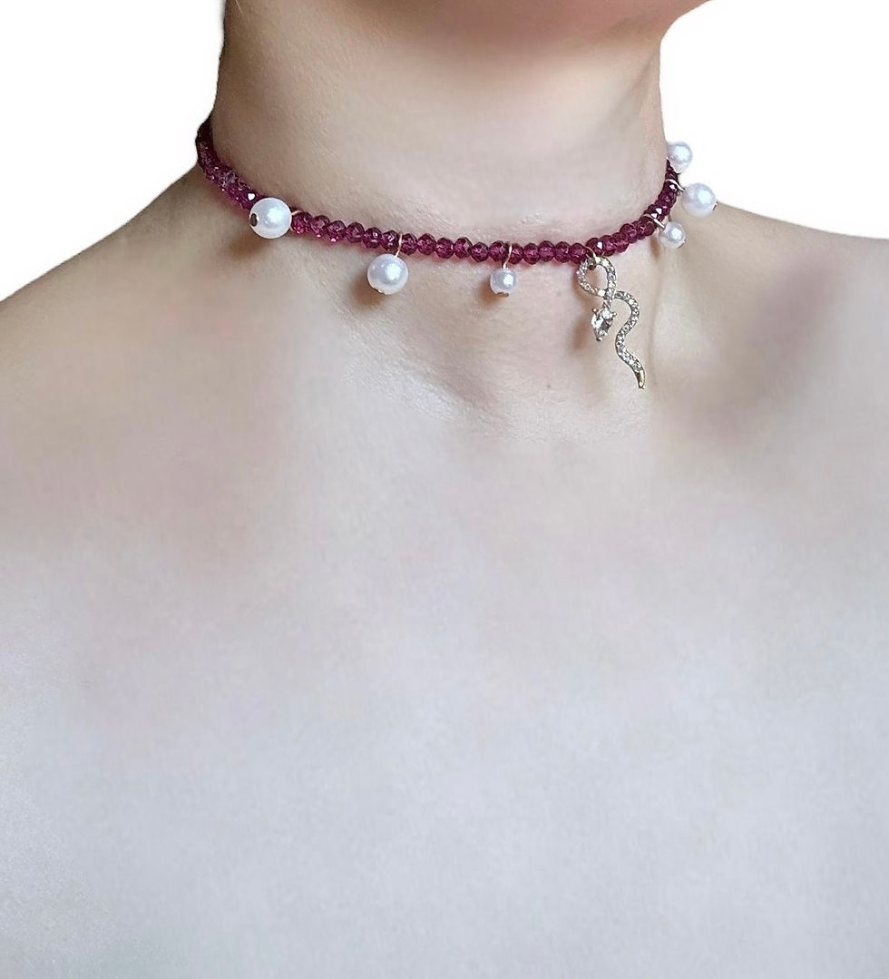 Miniatura: Rhinestone Snake Choker