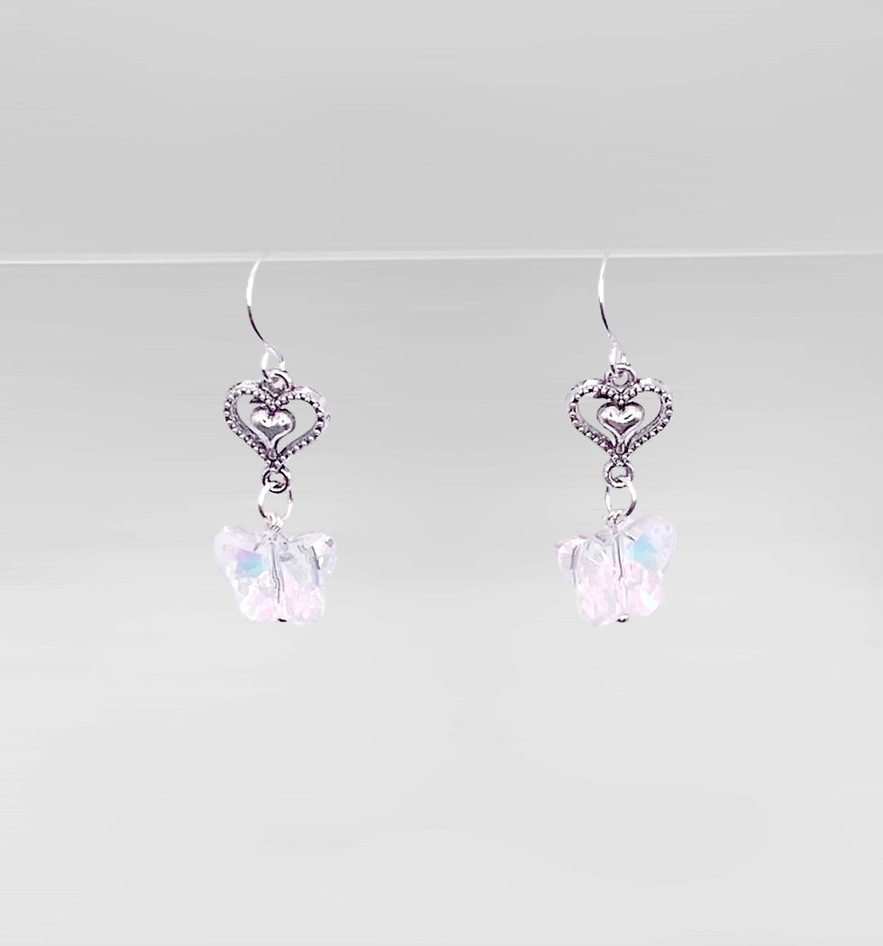 Miniature : Glass Butterfly Earrings