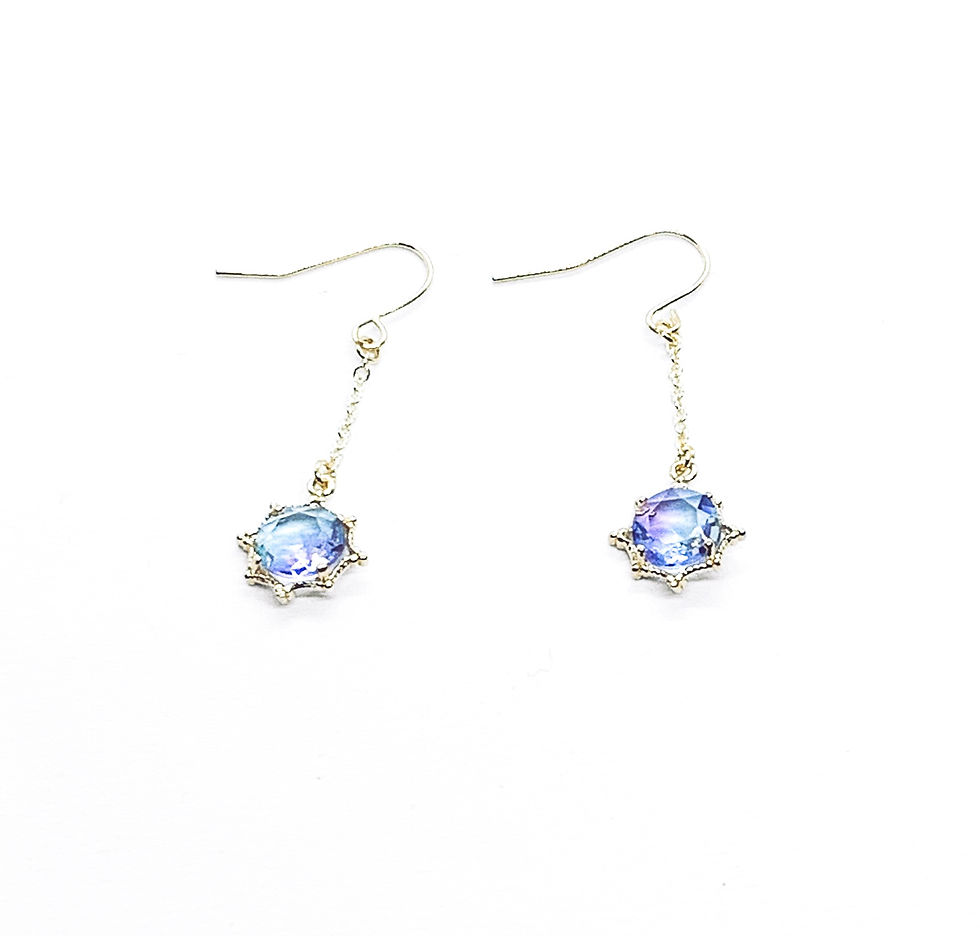 Miniatyrbild: Purple Glass Charm Earrings 