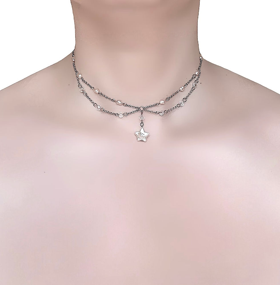 Thumbnail: Starlit Reverie Baroque Pearl Choker