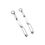 Miniatyrbild: Ghostlink Safety Pin Drop Earrings