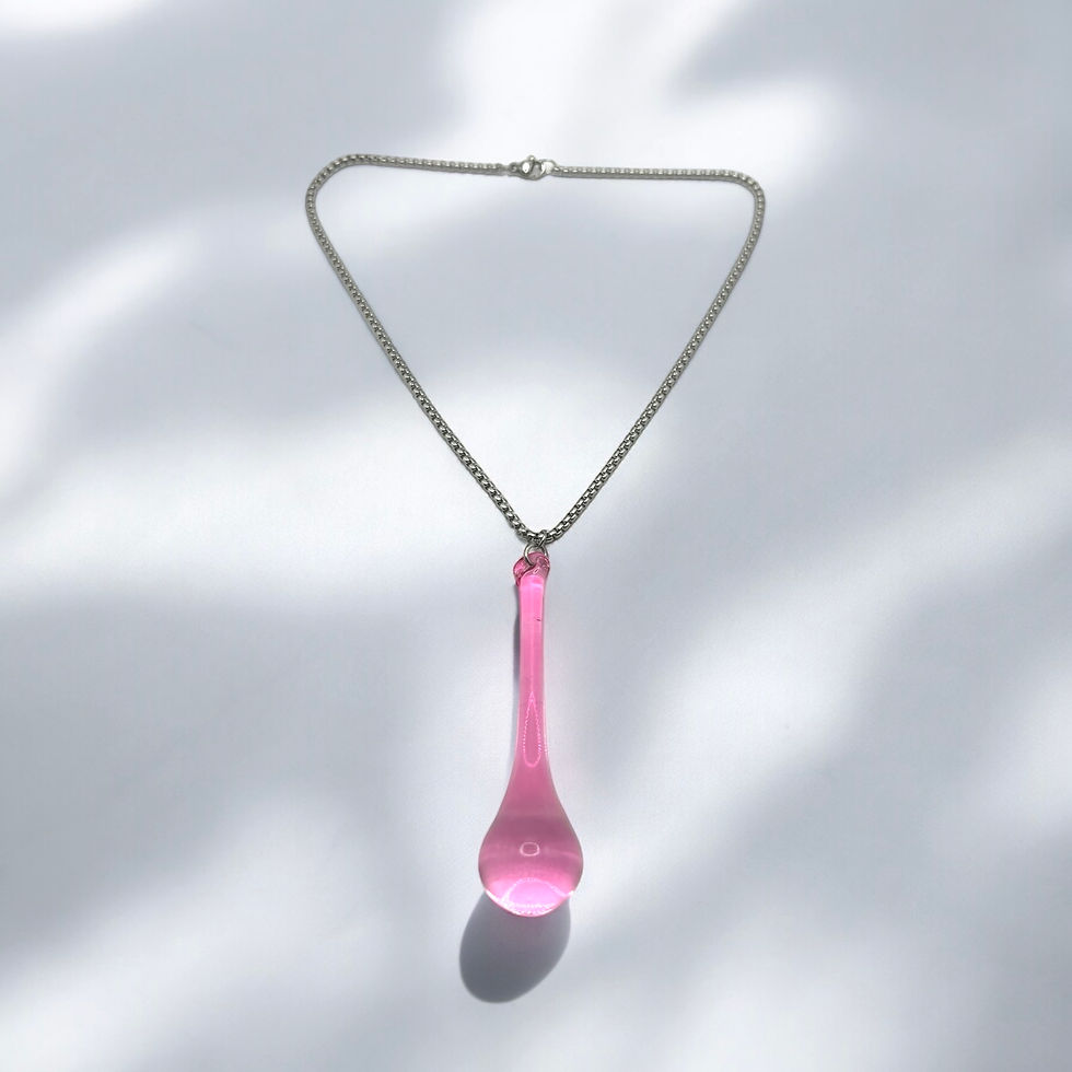 Miniature : The Pink Teardrop Necklace