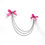 Miniaturbild: Double Bow & Triple Chain Hair Charm
