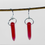 Miniature : Red Dagger Drop Earrings