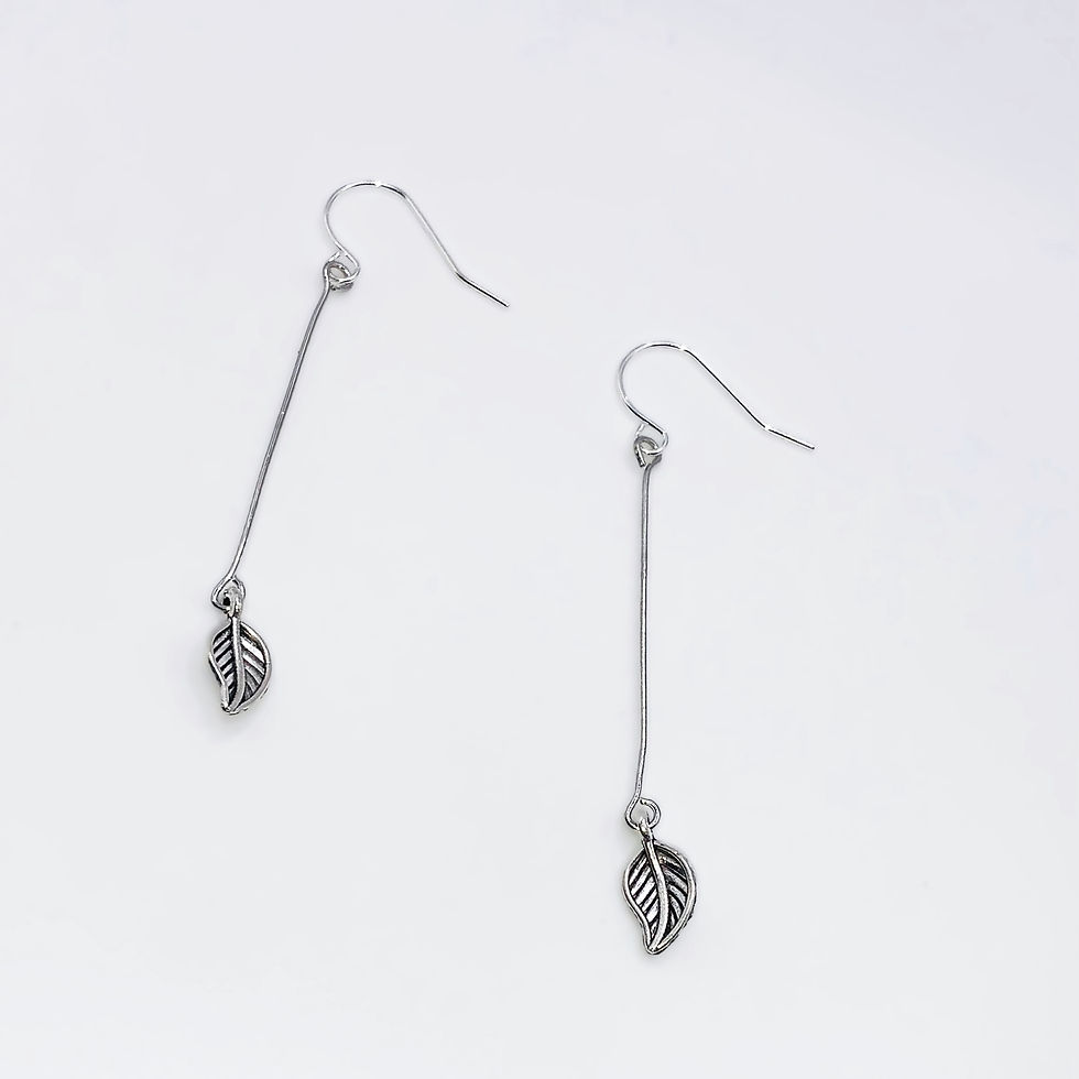 Miniatura: Silver Leaf Drop Earrings