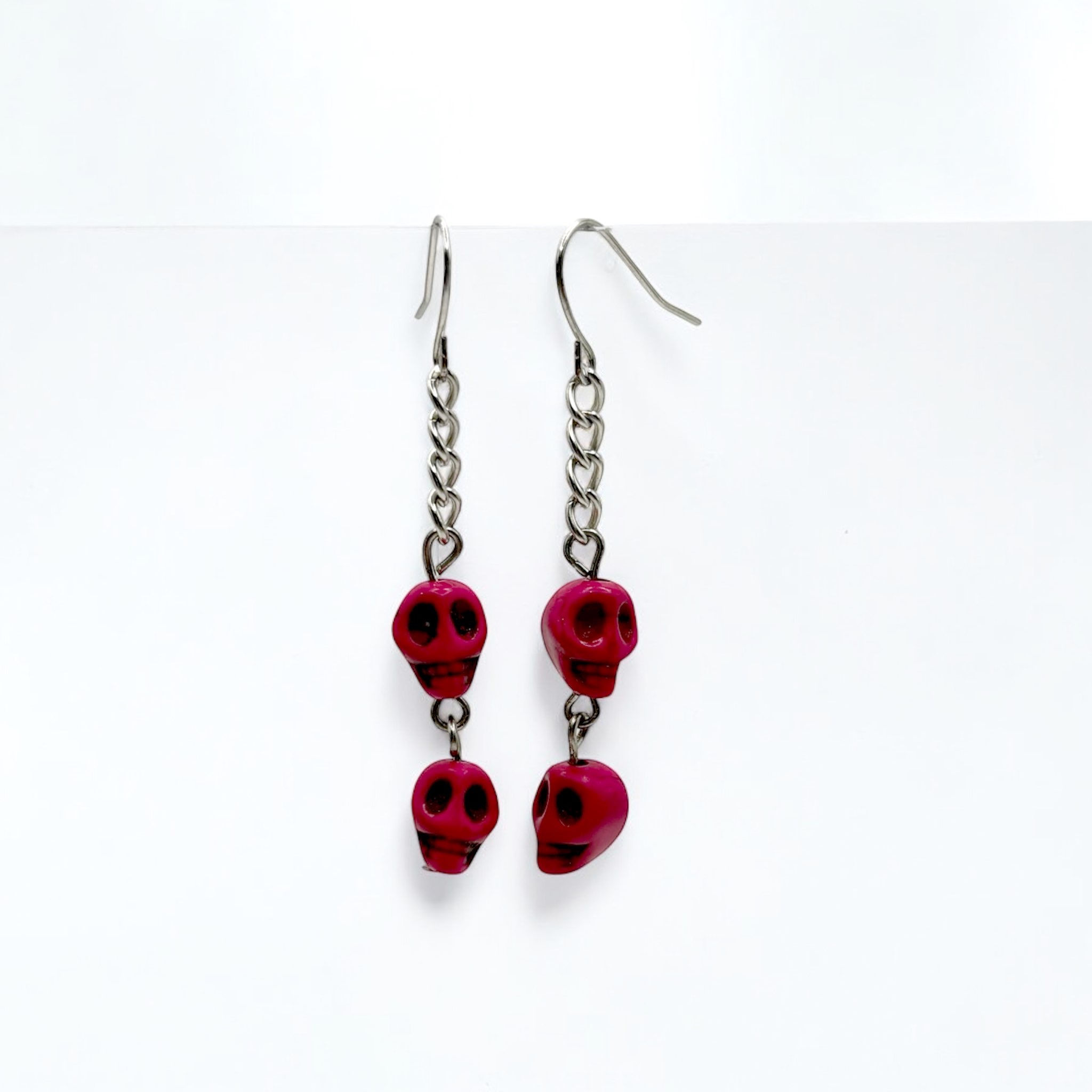 Pink Skull Earrings 
