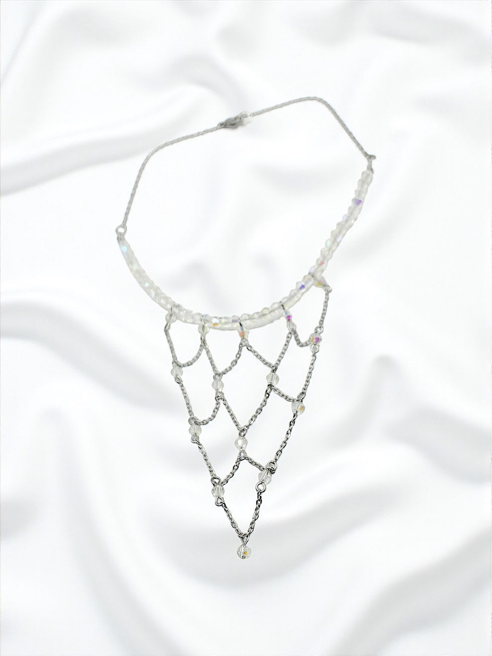Miniature : Crystal Web Choker Necklace