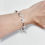 Miniature : Frosted Lace & Baroque Pearl Charm Bracelet