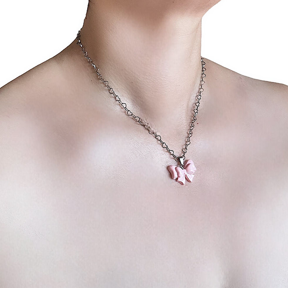 Thumbnail: Pink Bow Necklace
