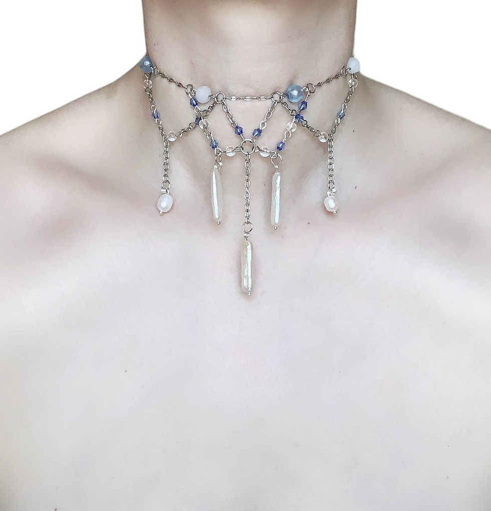 Thumbnail: The Dreamcatcher Choker  - with Cultured Pearl