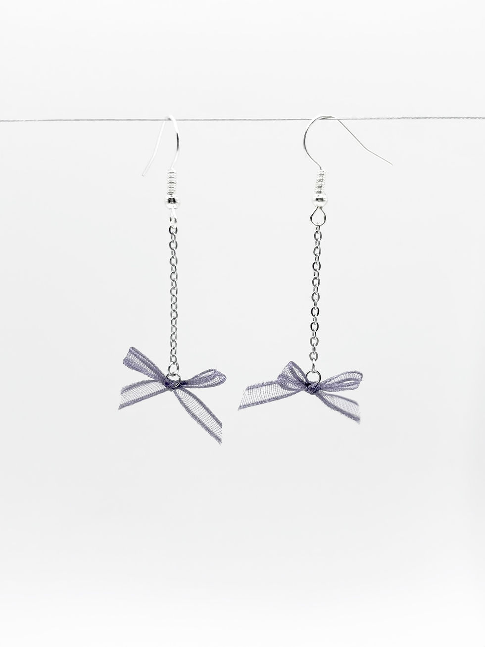 Chained Bow Drop Earrings