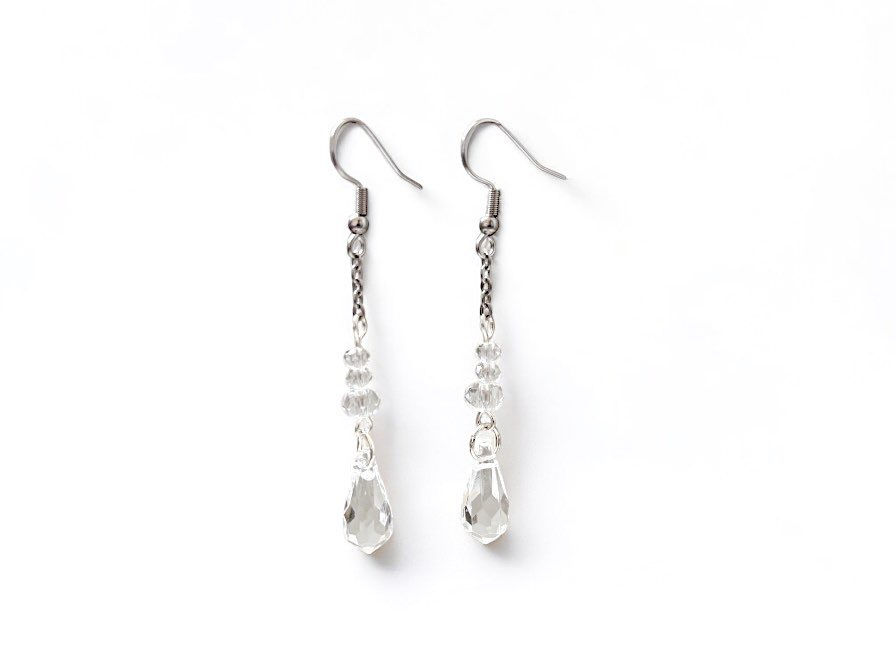 Thumbnail: Faceted Teardrop Earrings