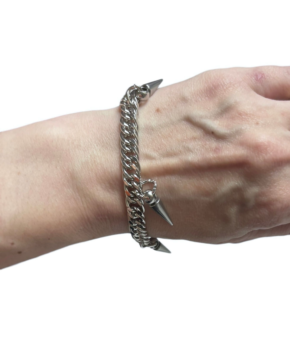 Miniatyrbild: The Spiked Steel Bracelet