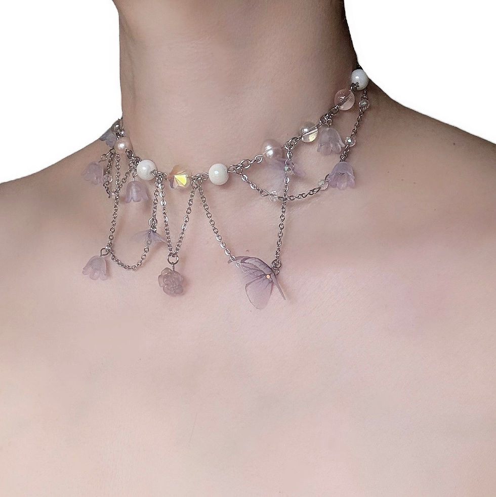 Miniature : The Purple Butterfly Garden Necklace
