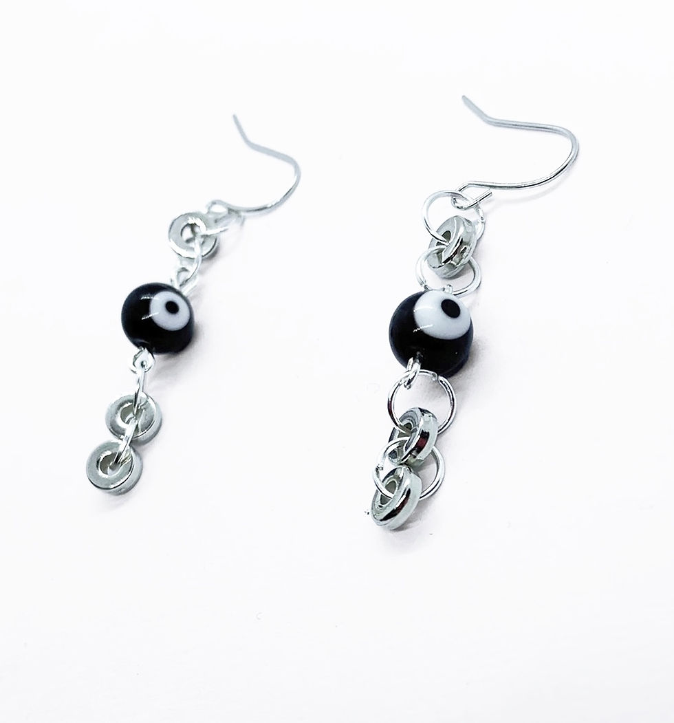 Miniaturbild: Evil Eye Beaded Earrings