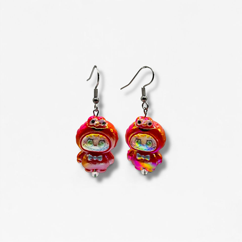Miniatura: Labubu Elmo Character Earrings