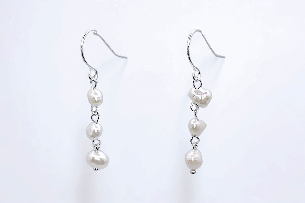 Thumbnail: Baroque Pearl Drop Earrings 