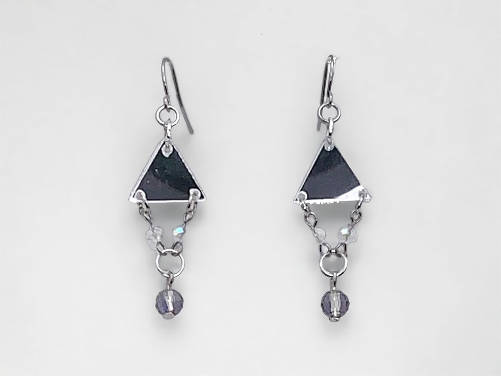 Miniatura: Triangular Mirror Earrings