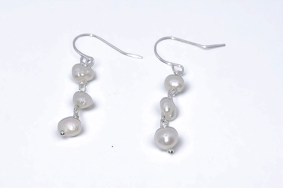 Thumbnail: Baroque Pearl Drop Earrings 