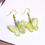 Thumbnail: Yellow Iridescent Butterfly Earrings
