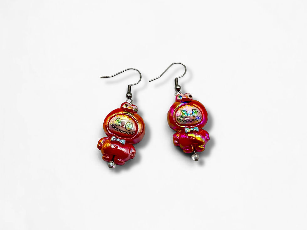 Miniatura: Labubu Elmo Character Earrings