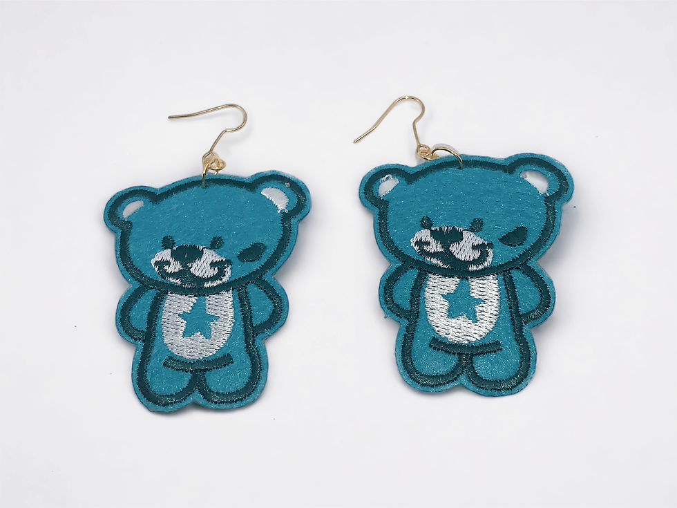 Miniature : Big Blue Bear Earrings