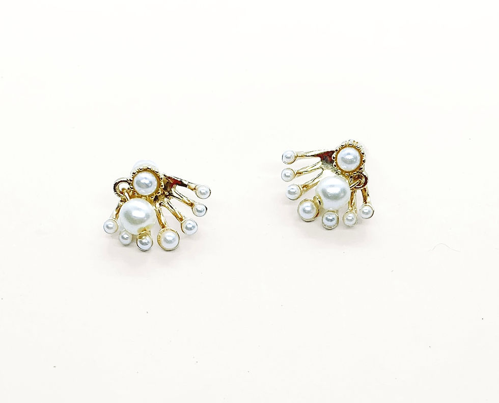 Miniature : Pearl Drop Earrings with Pearl Jacket