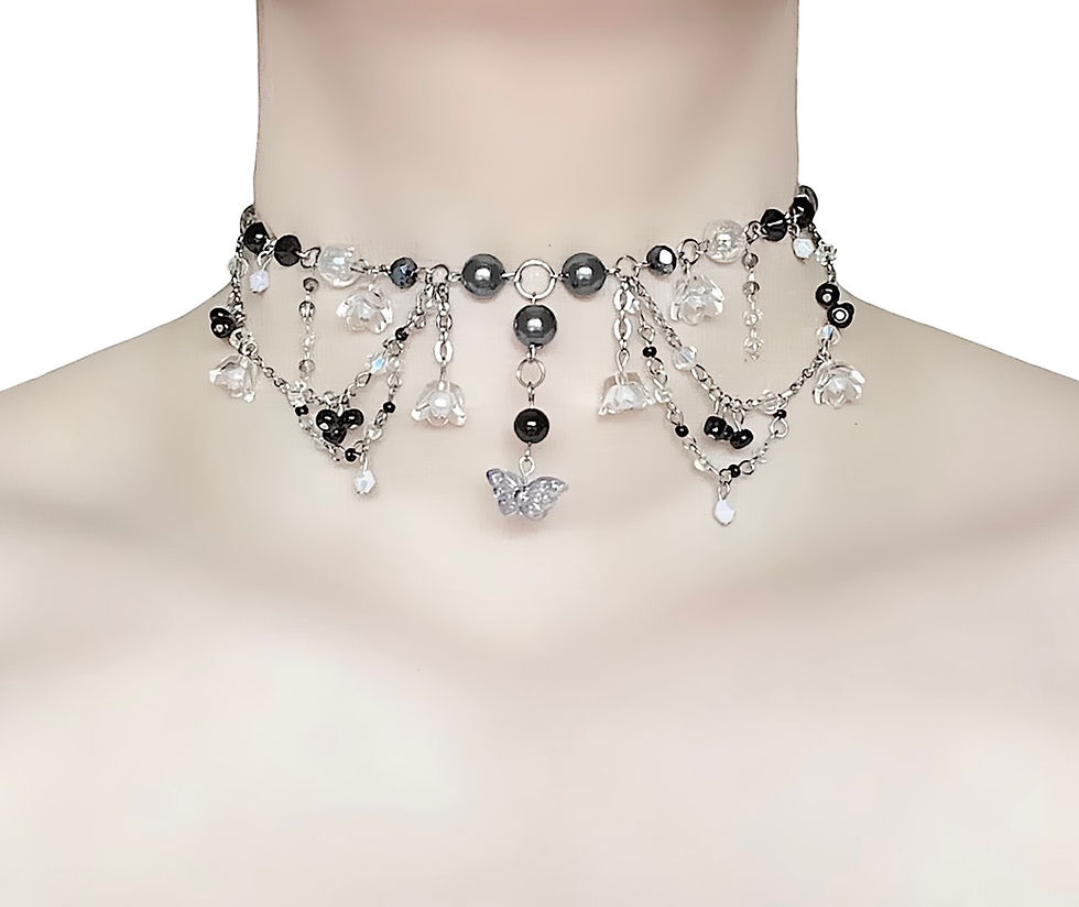 Miniature : The Midnight Butterfly Garland Choker