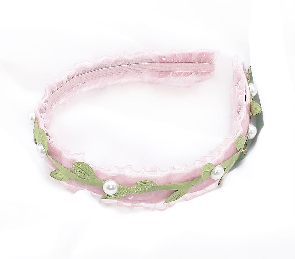 Miniature : Vine Pink Velvet Hair Band