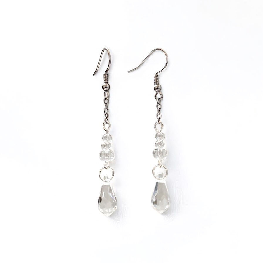 Thumbnail: Faceted Teardrop Earrings