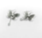 Miniatyrbild: Filigree Butterfly Drop Earrings - Silver Plated Hooks
