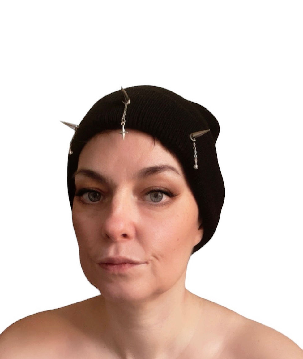 Miniature : The Silver Spiked Beanie