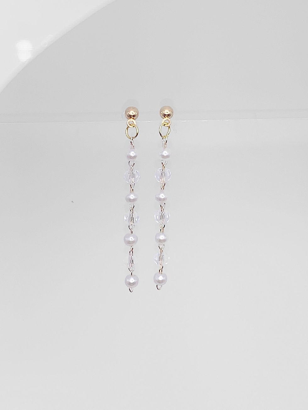 Miniaturbild: Pearl and Glass Drop Earrings