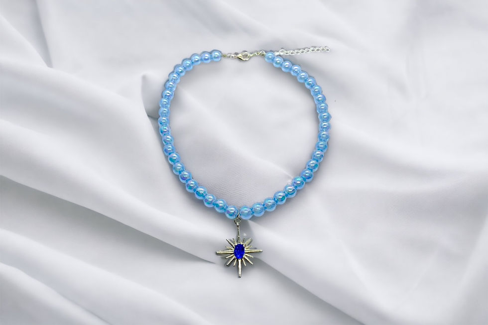 Miniaturbild: Sapphire North Star Necklace with Swarovski Crystal 