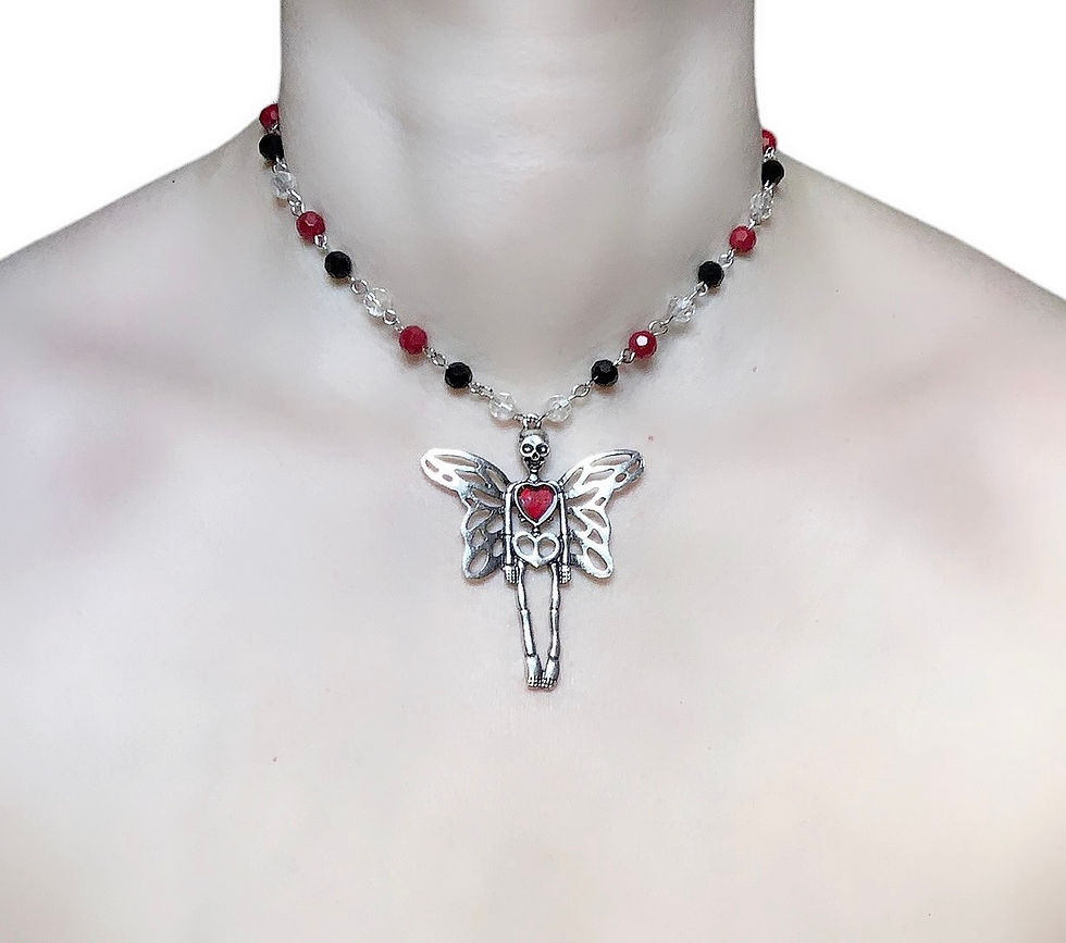 Thumbnail: Winged Skeleton Necklace