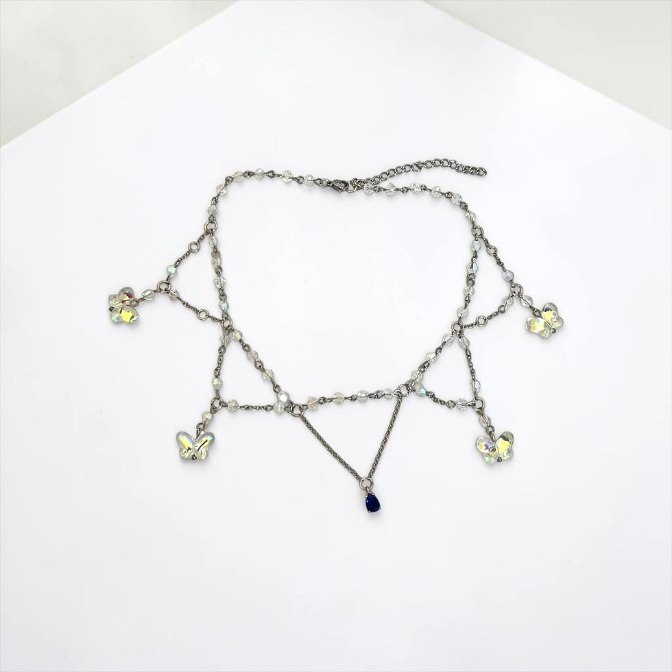 Miniatura: Moonlit Butterfly Cascade Choker