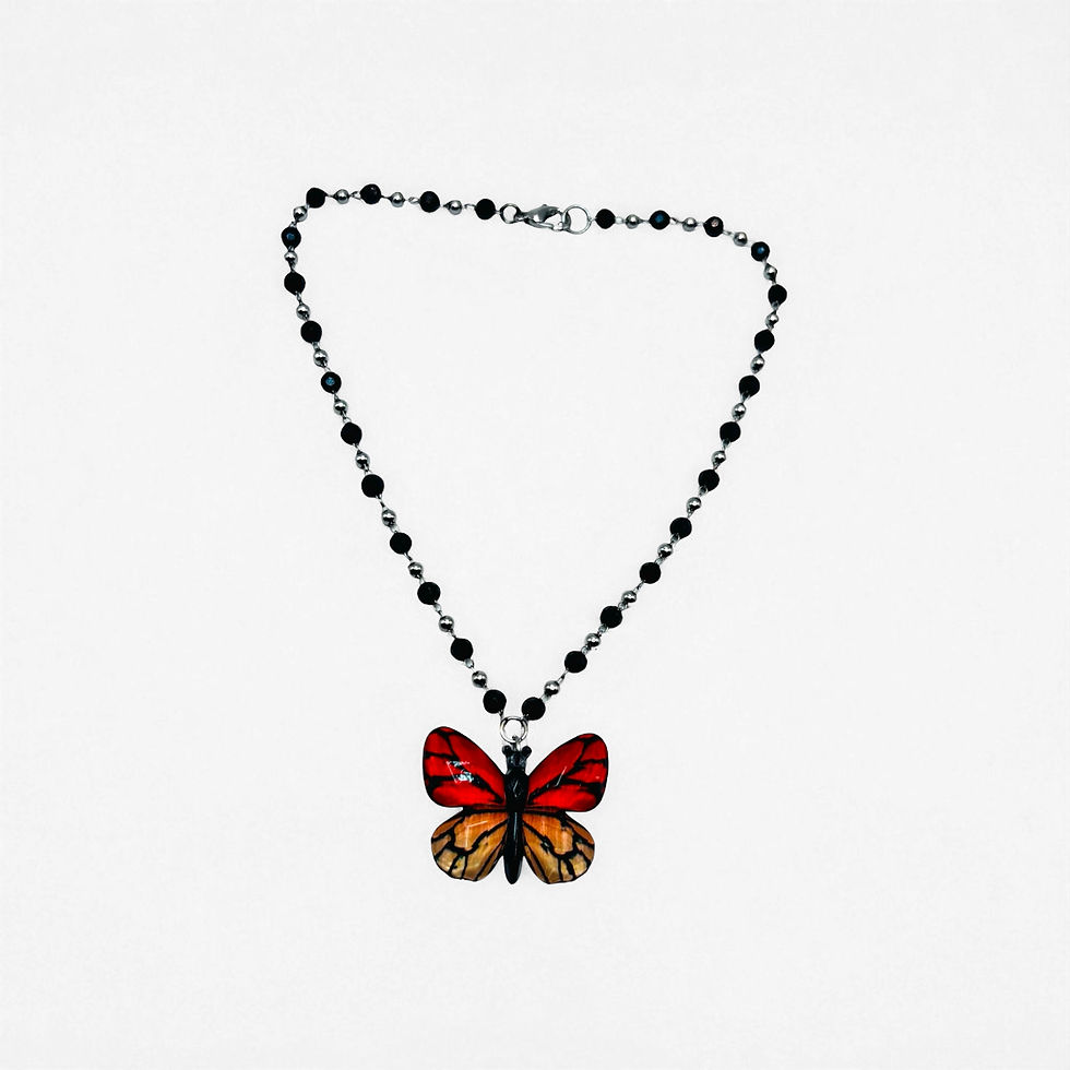 Miniaturbild: Crimson Monarch Butterfly Choker