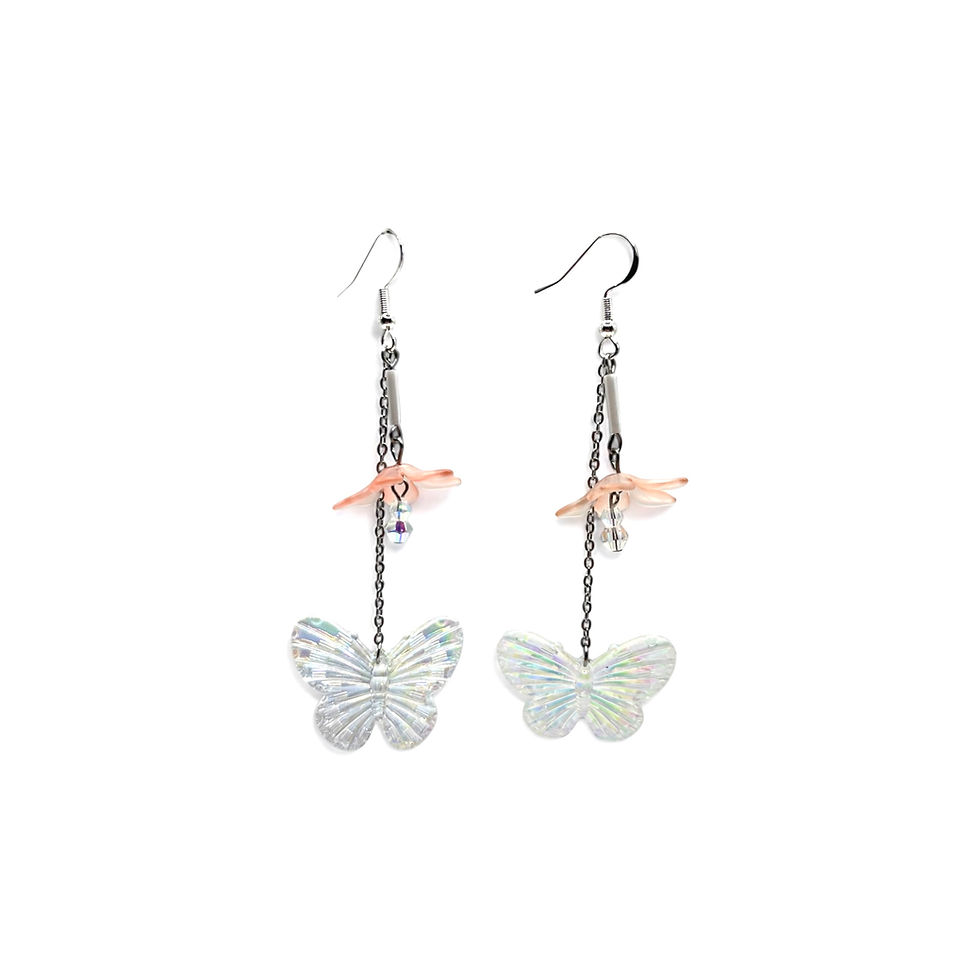Miniatyrbild: Moonpetal Butterfly Drop Earrings