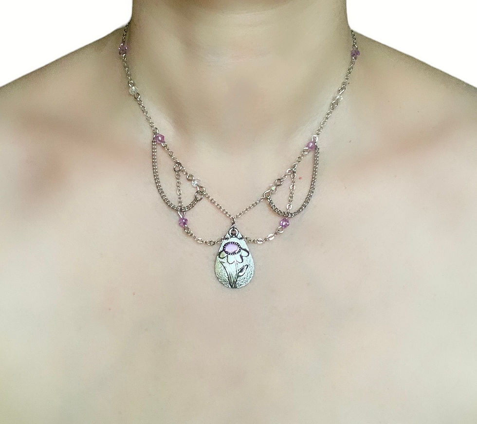 Purple Petal Necklace