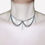 Miniature : Silver Veil Draped Chain Collar Necklace 