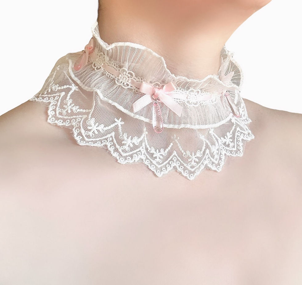 Thumbnail: Sweetheart Ruffle Lace Choker