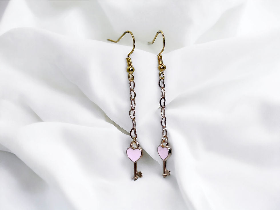 Miniature : Heart Key Earrings