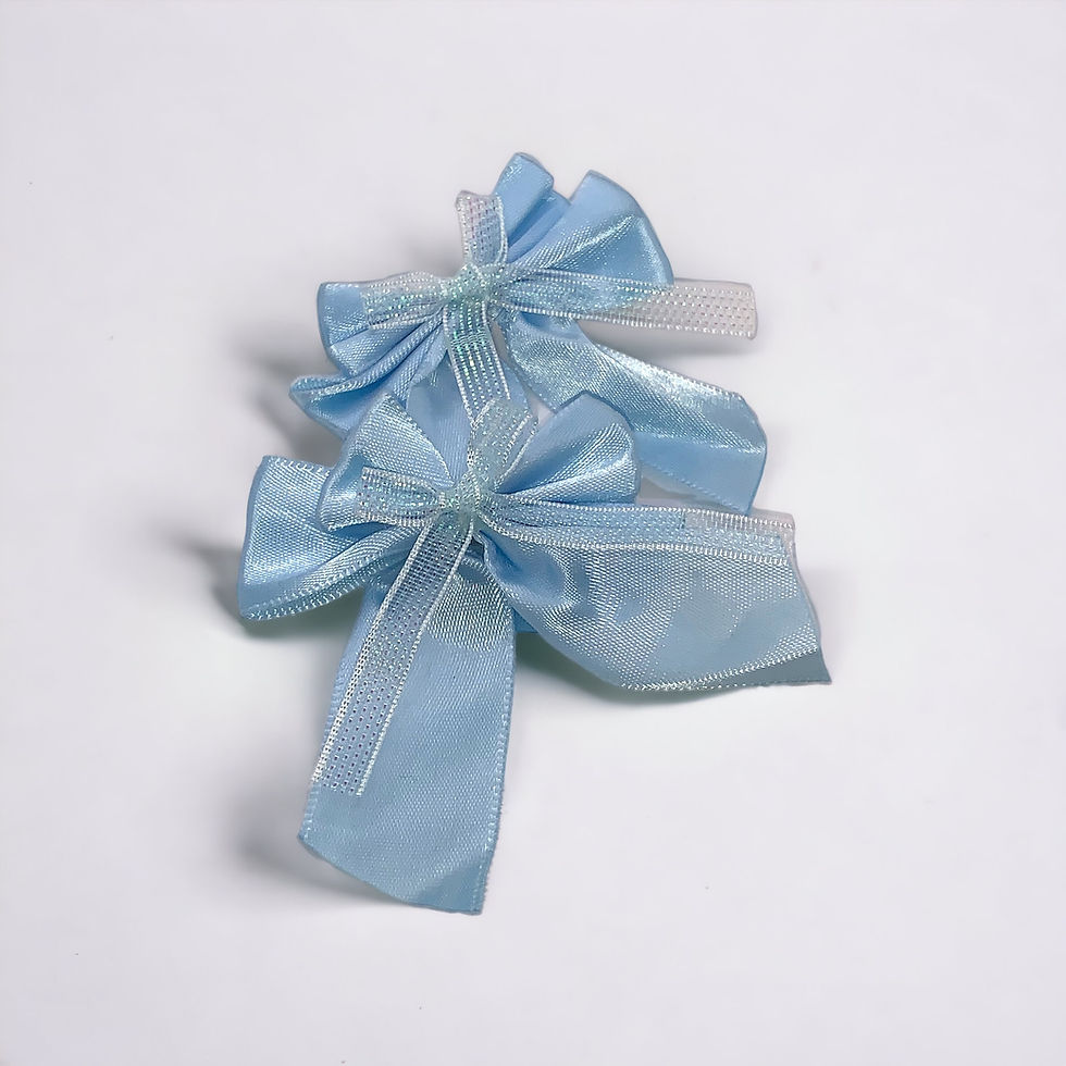 Miniatyrbild: Baby Blue Bow Hair Clips